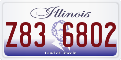 IL license plate Z836802