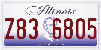 IL license plate Z836805