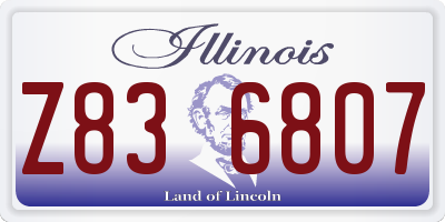 IL license plate Z836807
