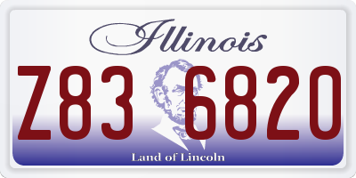 IL license plate Z836820