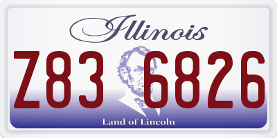 IL license plate Z836826