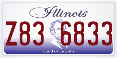 IL license plate Z836833