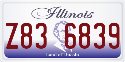 IL license plate Z836839