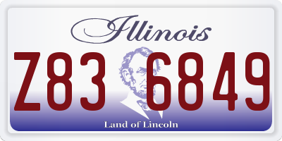 IL license plate Z836849