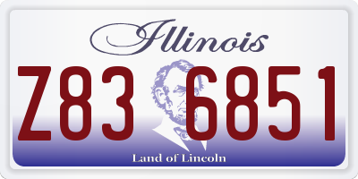 IL license plate Z836851