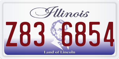 IL license plate Z836854