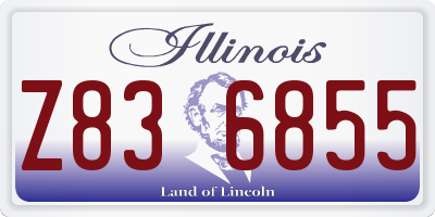 IL license plate Z836855