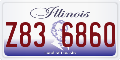 IL license plate Z836860