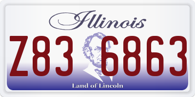 IL license plate Z836863