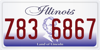 IL license plate Z836867