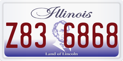 IL license plate Z836868