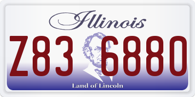 IL license plate Z836880