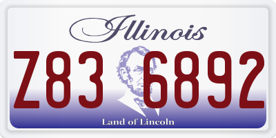 IL license plate Z836892