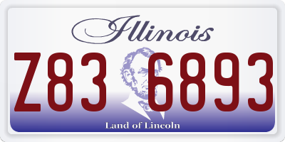 IL license plate Z836893
