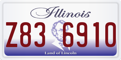 IL license plate Z836910