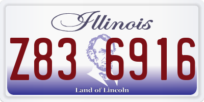 IL license plate Z836916