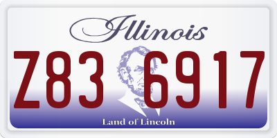 IL license plate Z836917