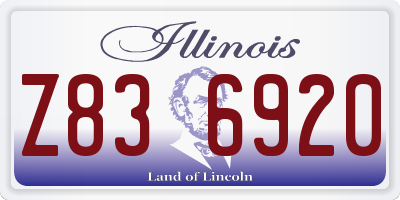 IL license plate Z836920