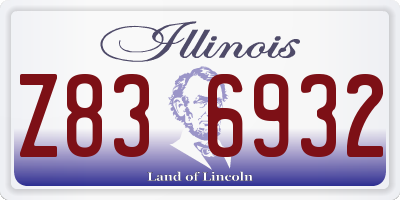 IL license plate Z836932