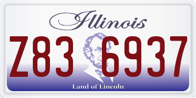 IL license plate Z836937