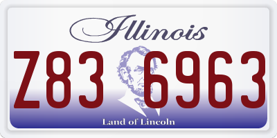 IL license plate Z836963