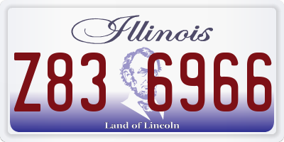 IL license plate Z836966