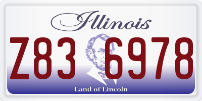 IL license plate Z836978