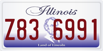 IL license plate Z836991