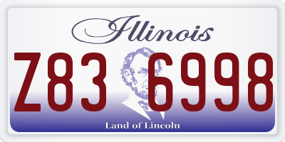 IL license plate Z836998