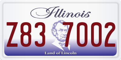 IL license plate Z837002