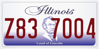 IL license plate Z837004