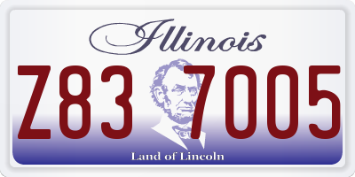 IL license plate Z837005