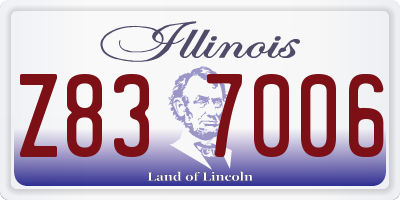 IL license plate Z837006