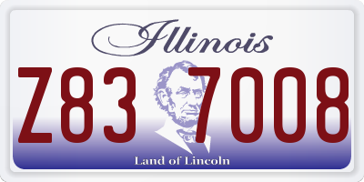 IL license plate Z837008