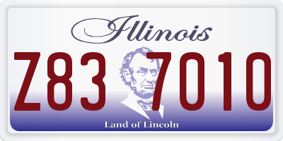 IL license plate Z837010
