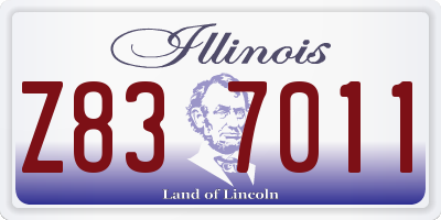IL license plate Z837011
