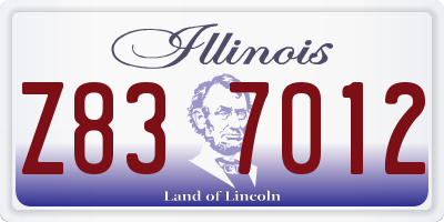 IL license plate Z837012