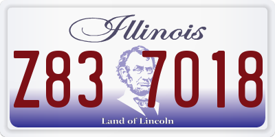 IL license plate Z837018