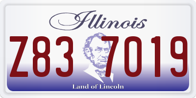 IL license plate Z837019