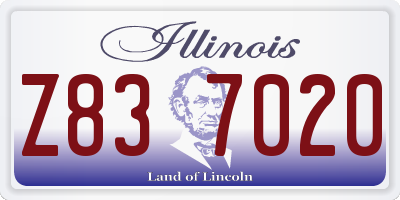 IL license plate Z837020