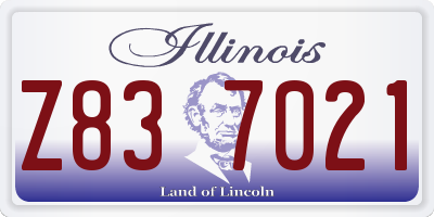 IL license plate Z837021
