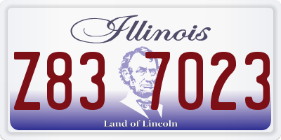 IL license plate Z837023