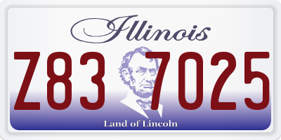 IL license plate Z837025