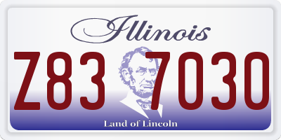 IL license plate Z837030
