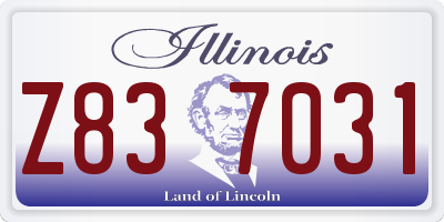 IL license plate Z837031