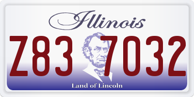 IL license plate Z837032