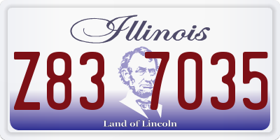 IL license plate Z837035