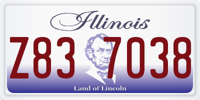 IL license plate Z837038