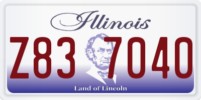 IL license plate Z837040