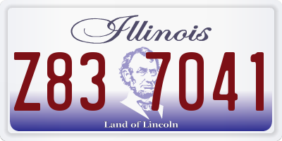 IL license plate Z837041
